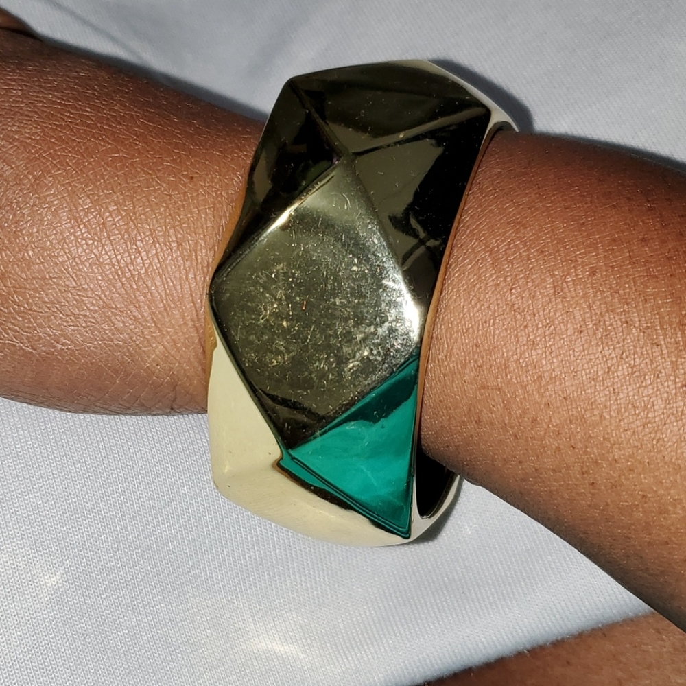 Gold Tone Large Bangle